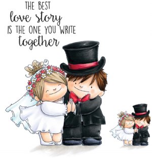 Stamping Bella - Cling Stamp - Love Story Squidgies