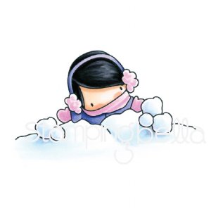 Stamping Bella - Cling Stamp - Snowball Girl
