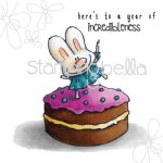 Stamping Bella - Cling Stamp - Happy Birthday Hoppy Poppy