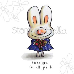 Stamping Bella - Cling Stamp - Thank You Hoppy Poppy