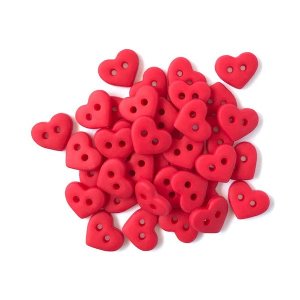 Buttons Galore - Buttons - Red Hearts