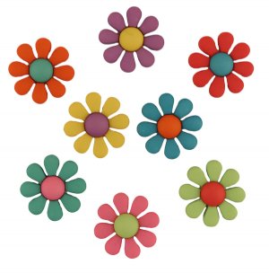 Buttons Galore - Buttons - Funky Flowers