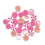 Buttons Galore - Buttons - Pink Patchwork
