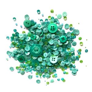 Buttons Galore - Sequin Mixes - Seaglass