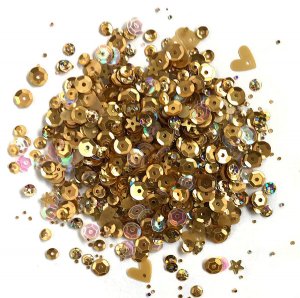 Buttons Galore - Sequins - Golden