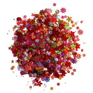 Buttons Galore - Sequin Mixes - Berry Blooms