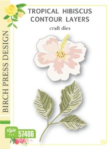 Birch Press Designs - Die Layer Set - Tropical Hibiscus Contour