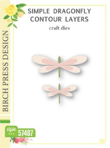 Birch Press Designs - Die Layer Set - Simple Dragonfly Contour