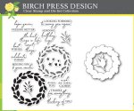 Birch Press Designs - Clear Stamp & Die Set - Classic Sentimental Wreath