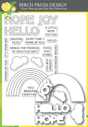 Birch Press Designs - Clear Stamp & Die Set - Rainbow Days Lingo Notes