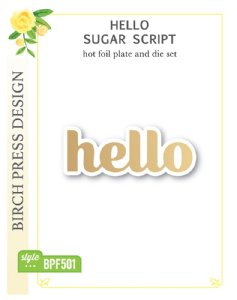 Birch Press Designs - Hot Foil Plate & Die Set - Hello Sugar Script