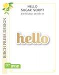 Birch Press Designs - Hot Foil Plate & Die Set - Hello Sugar Script