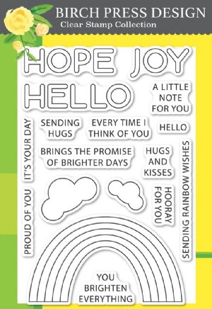 Birch Press Designs - Clear Stamp - Rainbow Days Lingo Notes