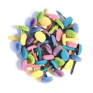 Doodlebug - Crushed Velvet Brads - Pastel Assortment