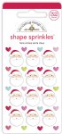 Doodlebug - Shape Sprinkles - Night Before Christmas - Here Comes Santa