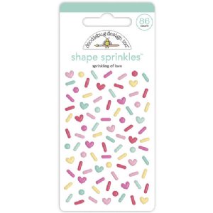 Doodlebug Design - Shape Sprinkles - Made with Love - Sprinkling Of Love