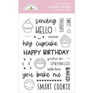 Doodlebug - Clear Stamp - Made with Love - You Bake Me Happy
