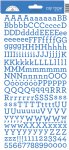 Doodlebug Design - My Type Alphabet Cardstock Stickers - Blue Jean