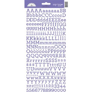 Doodlebug - Alphabet Cardstock Stickers - Lilac