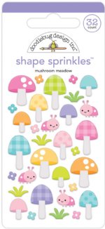 Doodlebug Design - Shape Sprinkles - Fairy Garden - Mushroom Meadow