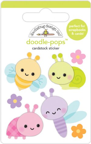 Doodlebug Design - 3D Cardstock Sticker - Fairy Garden - Bug Babies