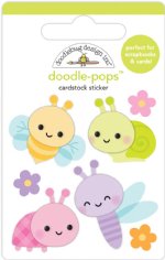 Doodlebug Design - 3D Cardstock Sticker - Fairy Garden - Bug Babies