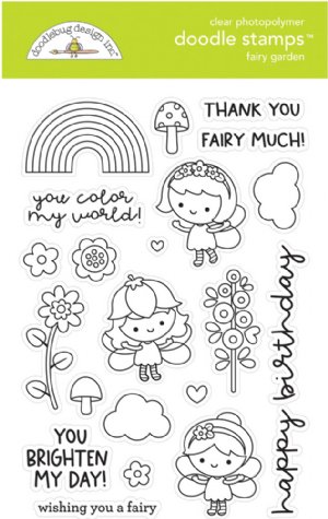 Doodlebug Design - Clear Stamp - Fairy Garden