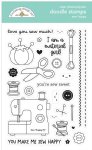 Doodlebug - Clear Stamp - Sew Happy