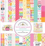 Doodlebug Design - 12X12 Paper Pack - Cute & Crafty
