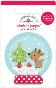 Doodlebug - Shaker-pops Cardstock Sticker - Let It Snow - Snow Wonder