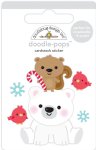 Doodlebug - Doodle-pops 3D Cardstock Sticker - Let It Snow - Polar Pals
