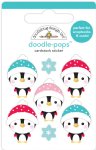 Doodlebug - Doodle-pops 3D Cardstock Sticker - LIS - Playful Penguins