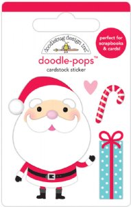 Doodlebug - Doodle-pops 3D Cardstock Sticker - Let It Snow - Hello Santa