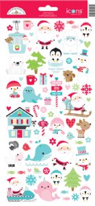 Doodlebug - Icons Cardstock Stickers - Let It Snow