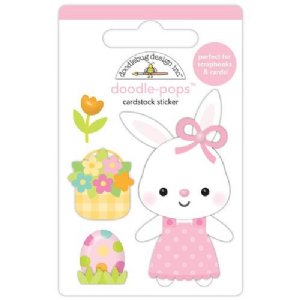 Doodlebug Design - Doodle-pops 3D Cardstock Sticker - Honey Bunny