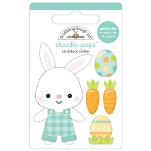 Doodlebug Design - Doodle-pops 3D Cardstock Sticker - Mr. Cottontail
