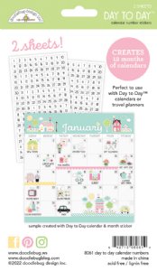 Doodlebug Design - Day To Day Collection - Numbers Cardstock Stickers