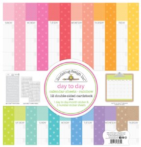 Doodlebug - Calendar Sheets - Rainbow
