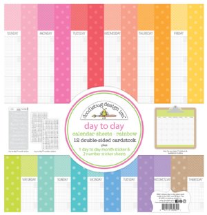 Doodlebug Design - Day To Day Collection - Rainbow Day Calendar Kit