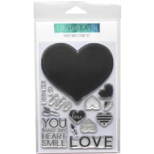 Concord and 9th - Clear Stamp - Heart Smile Set