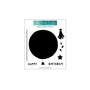 Concord and 9th - Clear Stamp - Birthday Balloon Stamp Set