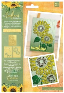 Crafter's Companion - 3D Embossing Folder & Stencil - Sumptuous Sunflowers