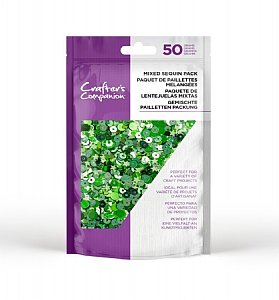 Crafter's Companion - Mixed Sequin Pack - Emerald Green