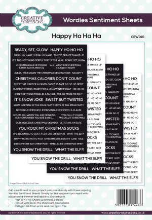 Creative Expressions - Sentiment Sheet - Happy Ha Ha Ha 