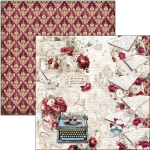 Ciao Bella - 8X8 Paper Pad - Bohemian Burgundy