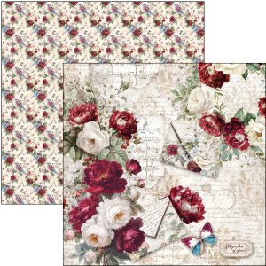 Ciao Bella - 8X8 Paper Pad - Bohemian Burgundy