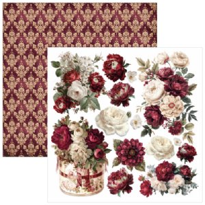 Ciao Bella - 6X6 Paper Pad - Bohemian Burgundy