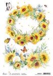 Ciao Bella - A4 Rice Paper - Sunflower Garland