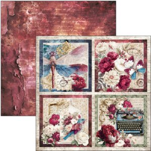 Ciao Bella - 12X12 Paper Pad - Bohemian Burgundy