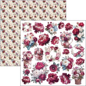 Ciao Bella - 12X12 Paper Pad - Bohemian Burgundy